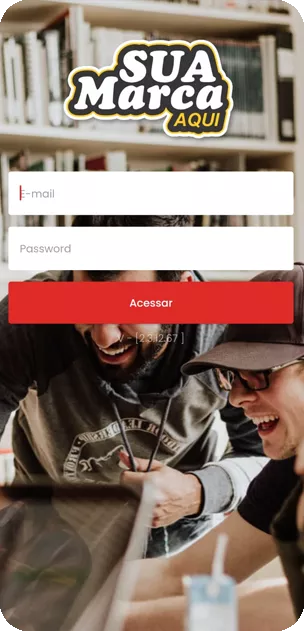 Aplicativo SisUniversitario em um celular