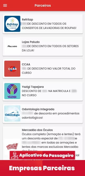 App do estudante: empresas parceiras com desconto