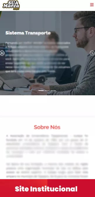 Site institucional personalizado da associação